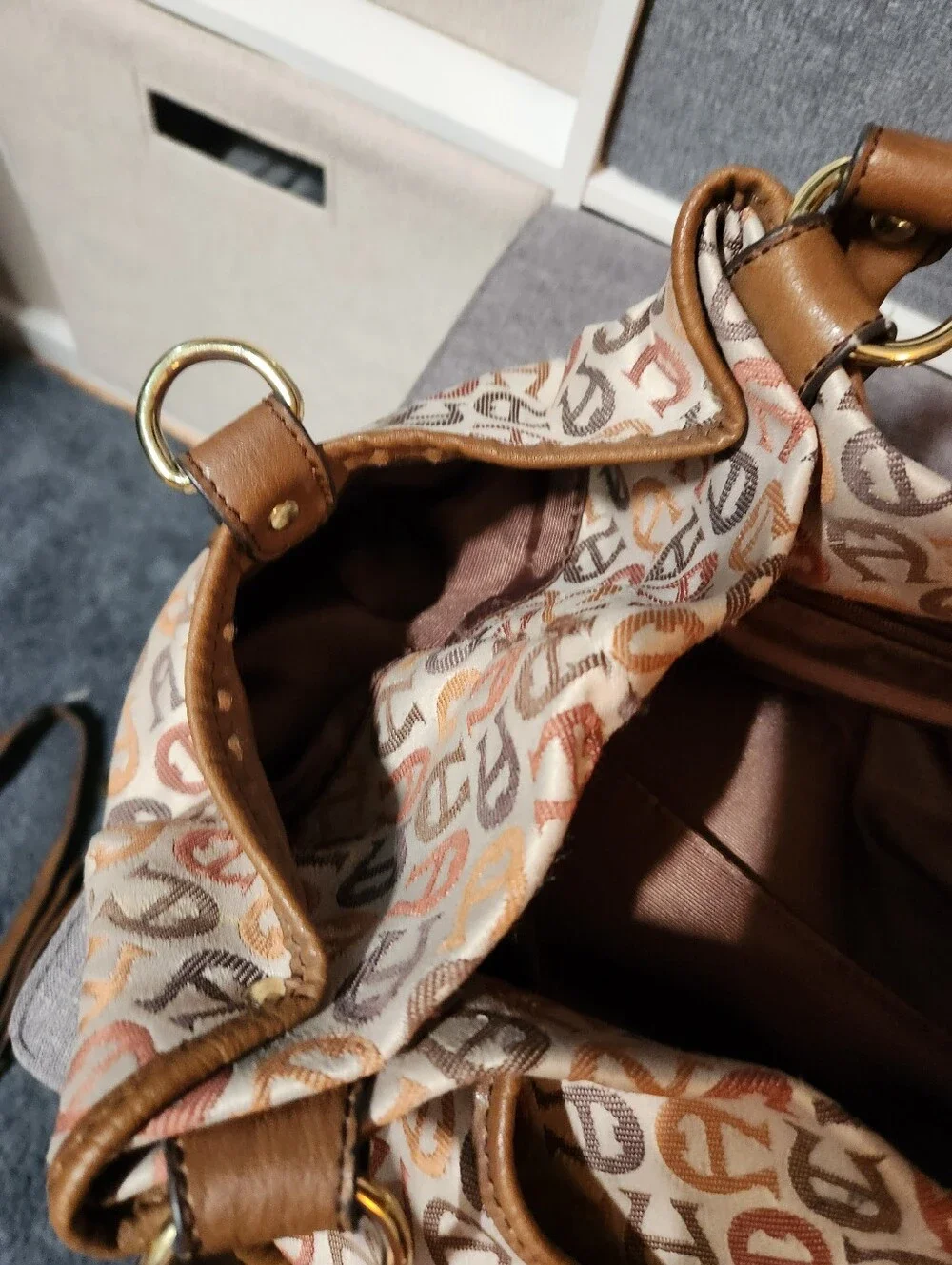 Etienne Aigner Vintage Signature Jacquard Satchel